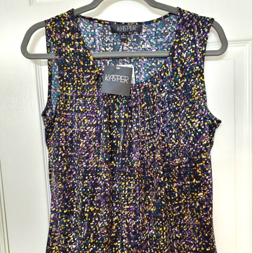 New!Women's Floral Cowl-Neck Sleeveless Top